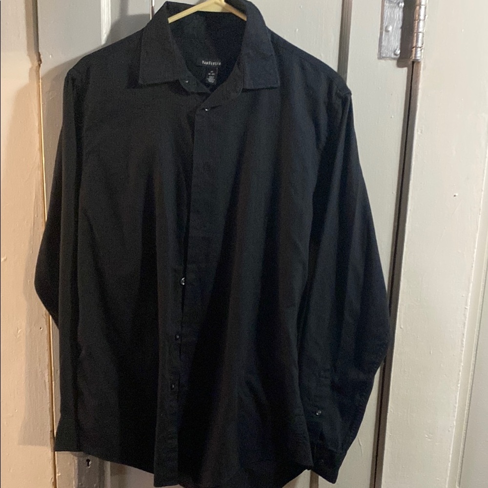 Van Heusen Black Casual Button Down Shirt